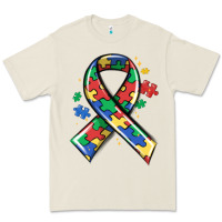 Bone autism puzzle ribbon Premium Tee - MaliasSmallBusiness