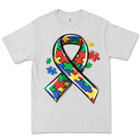 Autism Puzzle Ribbon Premium Tee | Teevron