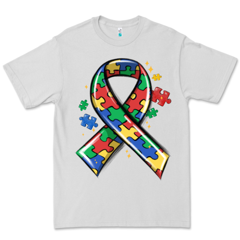 Autism Puzzle Ribbon Premium Tee by MaliasSmallBusiness | Teevron
