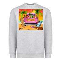 Heather Grey summer truck Heavyweight Sweatshirt - TumblerDesignByShophia