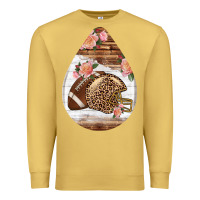 Antique Gold american football and western roses teardrop Premium Sweatshirt - BundleAndBundleShop