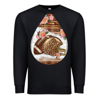 Black american football and western roses teardrop Premium Sweatshirt - BundleAndBundleShop