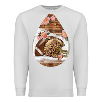 Dove Grey american football and western roses teardrop Premium Sweatshirt - BundleAndBundleShop