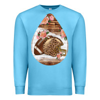 Ocean Blue american football and western roses teardrop Premium Sweatshirt - BundleAndBundleShop