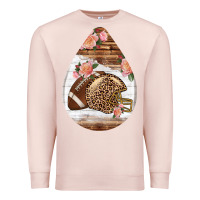 Pale Pink american football and western roses teardrop Premium Sweatshirt - BundleAndBundleShop