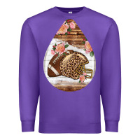 Purple american football and western roses teardrop Premium Sweatshirt - BundleAndBundleShop