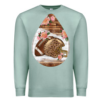American Football And Western Roses Teardrop Premium Sweatshirt | Teevron