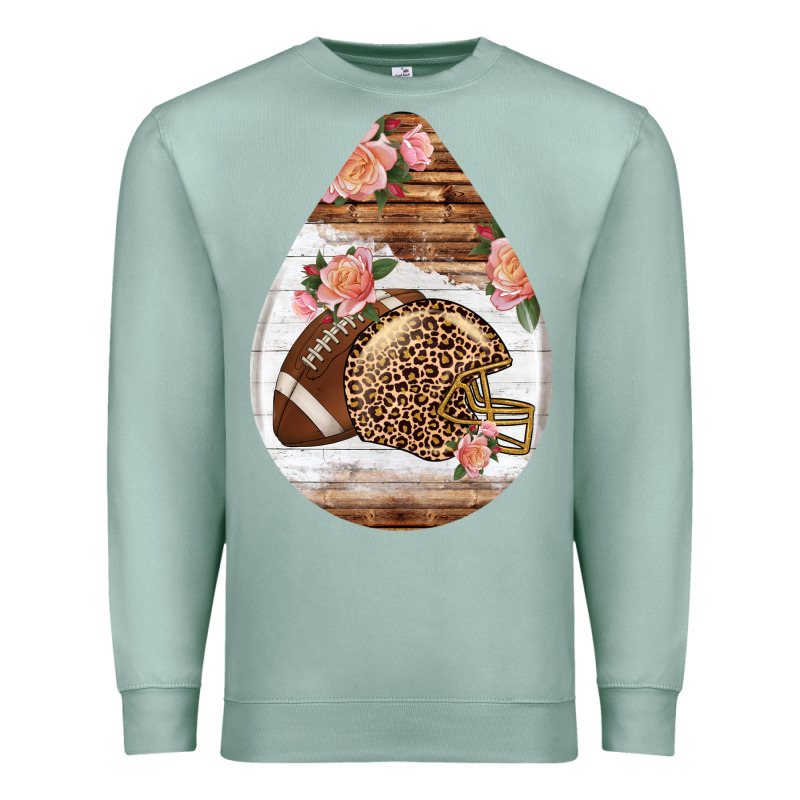 American Football And Western Roses Teardrop Premium Sweatshirt by BundleAndBundleShop | Teevron