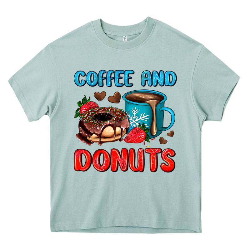 Coffee And Donuts Heavy Core Tee by AdoDesignShop | Teevron