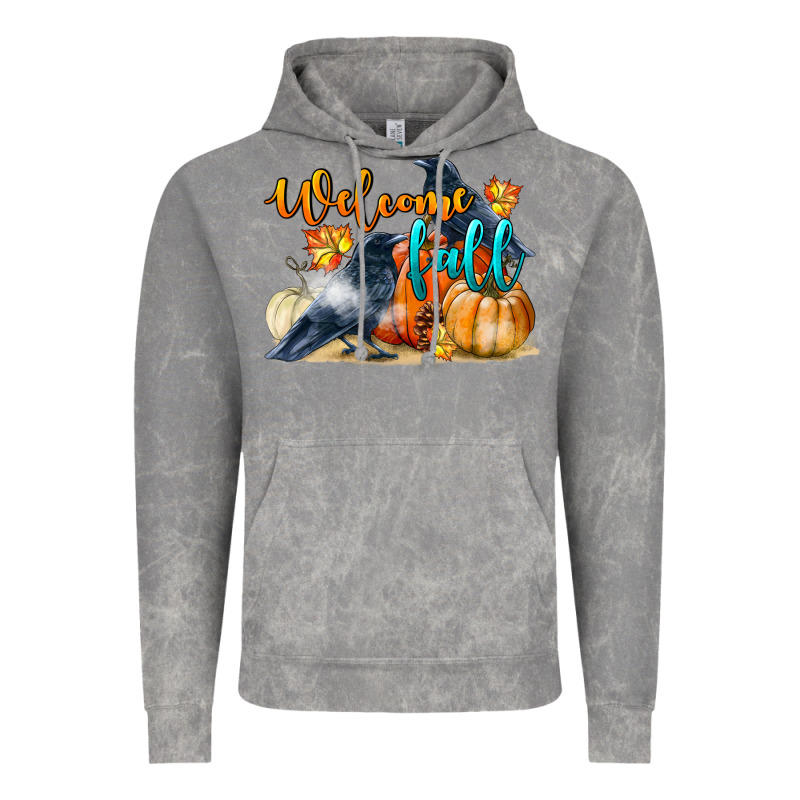 Welcome Fall With Crow Vintage Hoodie by LillyAllenDesigns | Teevron