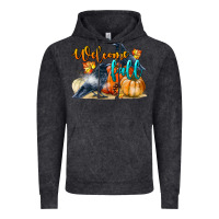 Vintage Black Welcome Fall With Crow Vintage Hoodie - LillyAllenDesigns