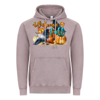 Vintage Zinc Welcome Fall With Crow Vintage Hoodie - LillyAllenDesigns