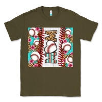 Army Green baseball mom Classic Tee - LillyAllenDesigns