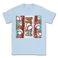 Dusty Blue baseball mom Classic Tee - LillyAllenDesigns