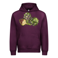 Mauve Wine Artichoke Urban Hoodie - LillyAllenDesigns