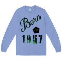 Colony Blue Born In 1957 Long Sleeve Tee - Bettercallsaul