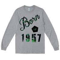 Heather Grey Born In 1957 Long Sleeve Tee - Bettercallsaul