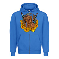 True Royal cow sunflower leopard Zipper Hoodie - OliviaCreatesArt