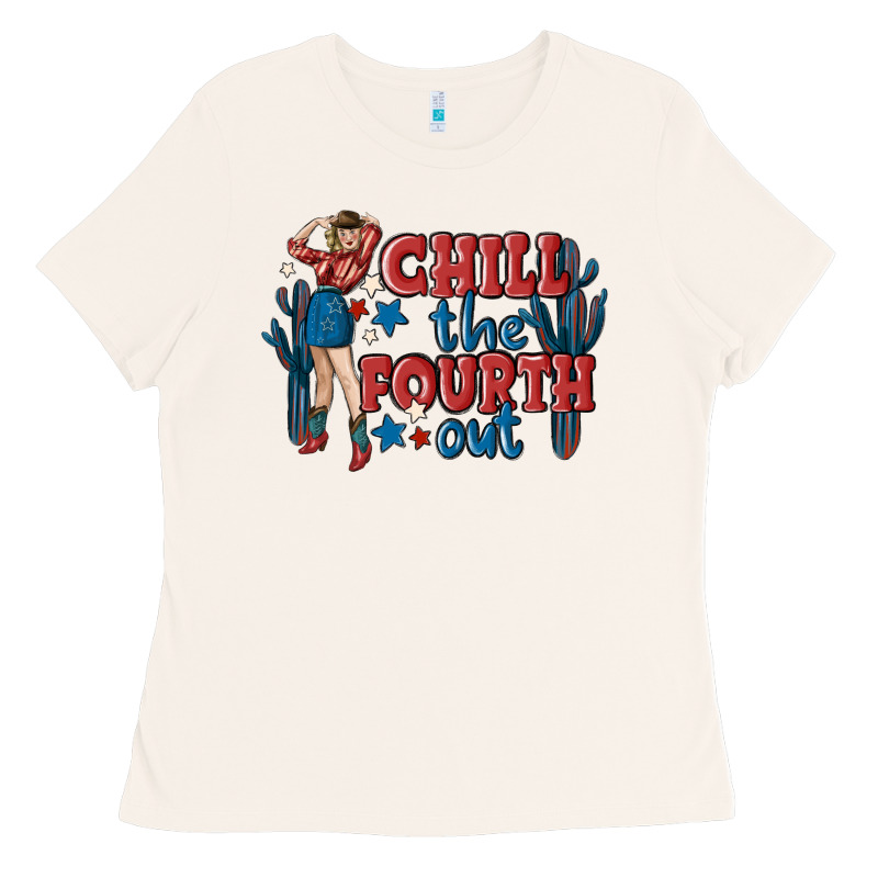 Chill The Fourth Out Malia Ladies Tee by MaliasSmallBusiness | Teevron