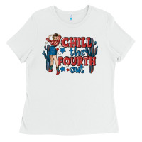 White chill the fourth out malia Ladies Tee - MaliasSmallBusiness