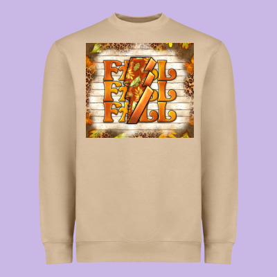 Fall With Lightning Bolt Heavyweight Sweatshirt Designed By Tumblerdesignbyshophia