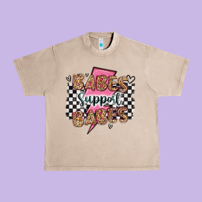 Babes Support Babes Urban Heavy Tee Designed By Artiststas