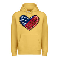 Antique Gold leopard with american flag Premium Hoodie - RanaPortraitStore