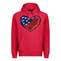 Cardinal leopard with american flag Premium Hoodie - RanaPortraitStore