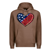 Chestnut leopard with american flag Premium Hoodie - RanaPortraitStore