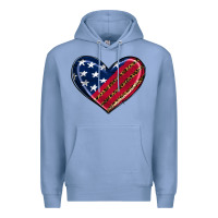 Colony Blue leopard with american flag Premium Hoodie - RanaPortraitStore