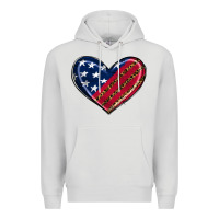 Dove Grey leopard with american flag Premium Hoodie - RanaPortraitStore