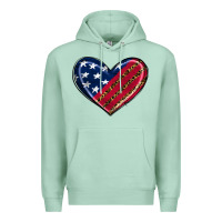 Seafoam leopard with american flag Premium Hoodie - RanaPortraitStore