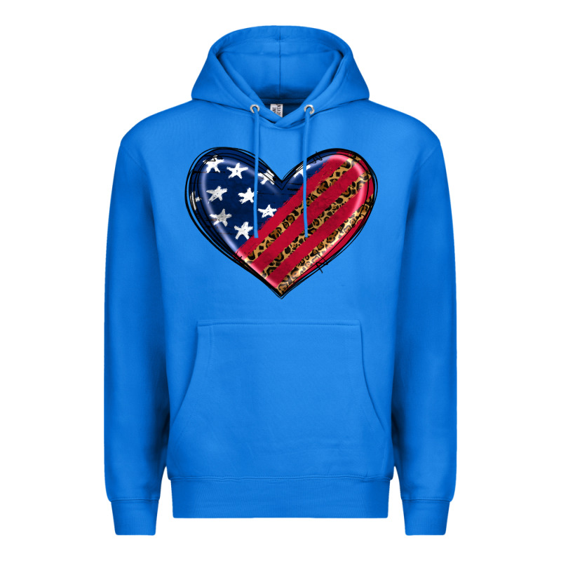 Leopard With American Flag Premium Hoodie by RanaPortraitStore | Teevron