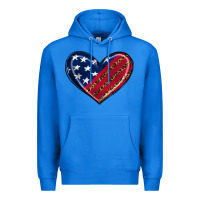 True Royal leopard with american flag Premium Hoodie - RanaPortraitStore