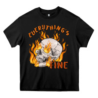 Black everything's fine Heavy Core Tee - MaliasSmallBusiness