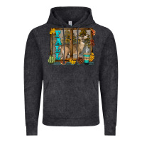 Vintage Black White Tailed Buck Fall Vintage Hoodie - LillyAllenDesigns