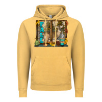 Vintage Mustard White Tailed Buck Fall Vintage Hoodie - LillyAllenDesigns
