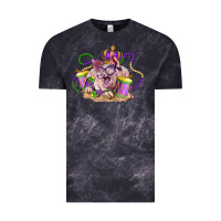 Cloud Black Mardi Gras pig Vintage Tee - LillyAllenDesigns