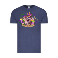 Vintage Denim Mardi Gras pig Vintage Tee - LillyAllenDesigns