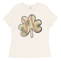 Bone baseball distressed shamrock Ladies Tee - MaliasSmallBusiness