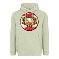 Matcha baseball with sunflower round earrings Heavyweight Hoodie - BundleAndBundleShop