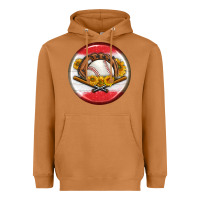Meerkat baseball with sunflower round earrings Heavyweight Hoodie - BundleAndBundleShop