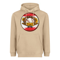Mushroom baseball with sunflower round earrings Heavyweight Hoodie - BundleAndBundleShop