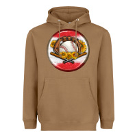 Toasted Coconut baseball with sunflower round earrings Heavyweight Hoodie - BundleAndBundleShop
