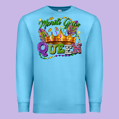 Mardi Gras Queen Premium Sweatshirt Designed By Fadigitalartstudio