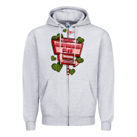 Heather Grey heartbreaker club olivia Zipper Hoodie - OliviaCreatesArt