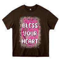 Chocolate Brown bless your heart Heavy Core Tee - MaliasSmallBusiness