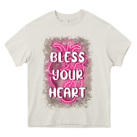 Cream bless your heart Heavy Core Tee - MaliasSmallBusiness