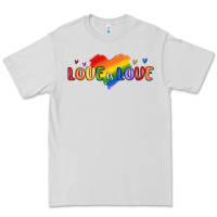 Dove Grey love is love lgbtq Premium Tee - MaliasSmallBusiness