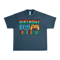Midnight Navy birthday boy to level up Urban Heavy Tee - JahusDesignShop